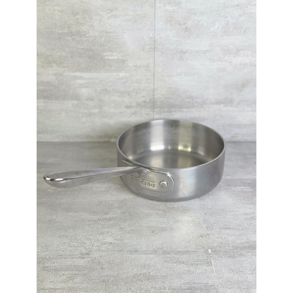 All-Clad 1qt Sauce Pan Pot No LID Stainless Steel 6" Diameter